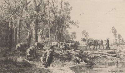Winter by Charles Emile Jacque