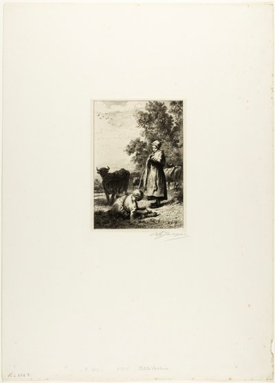 Young Cowherds by Charles Emile Jacque