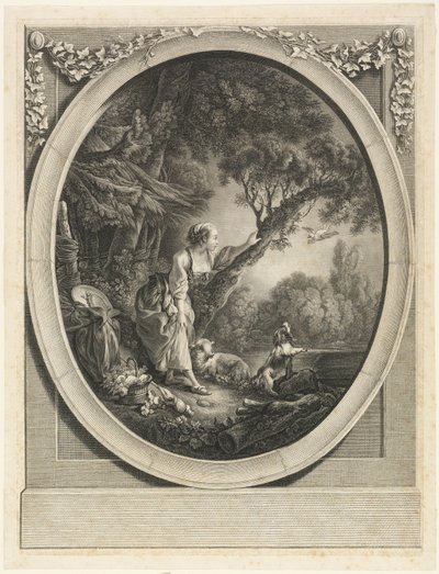 The Courier Departs by Charles Etienne Gaucher