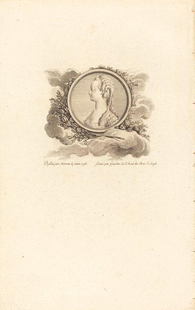Marie-Antoinette by Charles Etienne Gaucher after Jean Michel Moreau