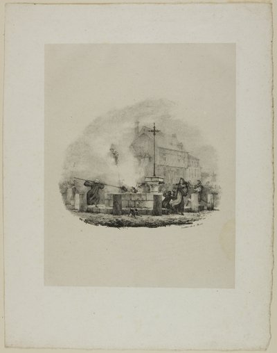 Unknown Dramatic Scene by Charles Etienne Pierre Motte