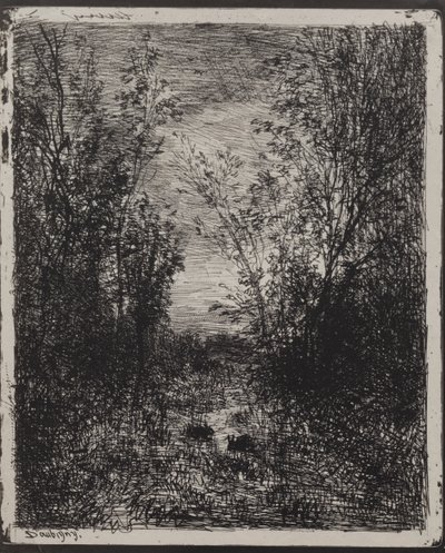 A Stream in a Glade by Charles Francois Daubigny