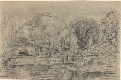 A Woodland Pond by Charles Francois Daubigny