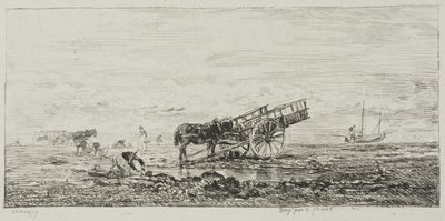 Beach at Villerville by Charles Francois Daubigny