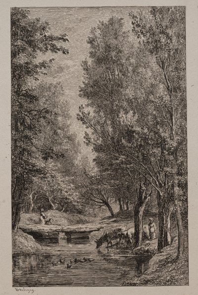 Brook in the Val Mondois by Charles Francois Daubigny