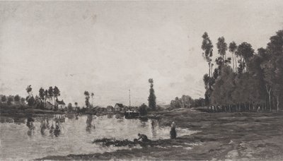 By the River, 1865 by Charles Francois Daubigny