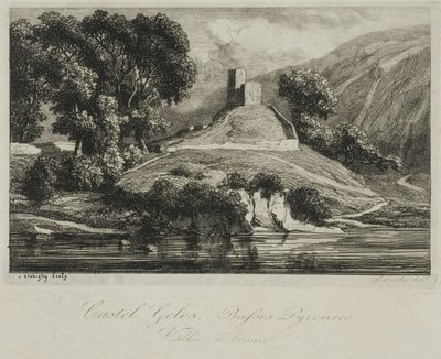 Castel Gélo (Ossau Valley) by Charles Francois Daubigny