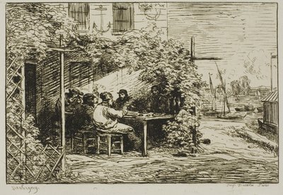 Departure Breakfast at Asnières by Charles Francois Daubigny