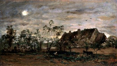 Evening in Honfleur, 1860s by Charles Francois Daubigny