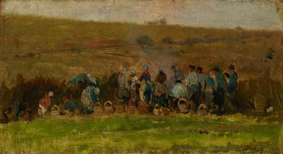 Farmers Harvesting Potatoes by Charles Francois Daubigny