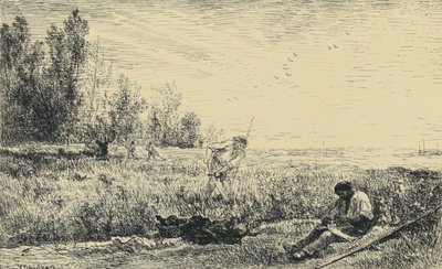 The Haymaking by Charles Francois Daubigny