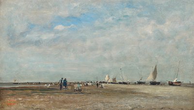 The Shell Gatherers, Trouville by Charles Francois Daubigny