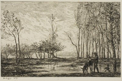 Sunset by Charles Francois Daubigny