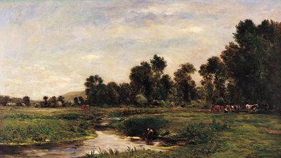 The Arques Valley, Seine-Maritime by Charles Francois Daubigny