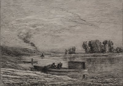The Boat in Conflans by Charles Francois Daubigny