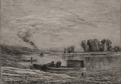 The Boat in Conflans by Charles Francois Daubigny