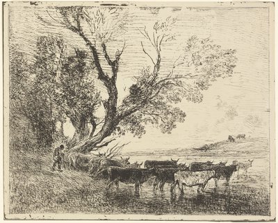 The Ford by Charles Francois Daubigny