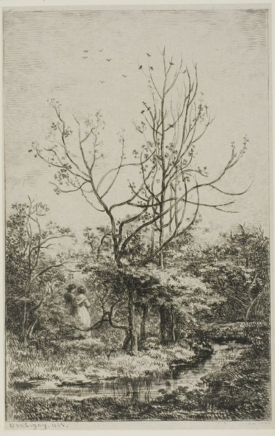 The Orchard by Charles Francois Daubigny