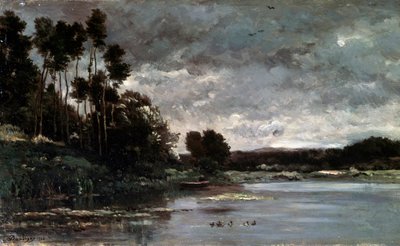 The River Bank by Charles Francois Daubigny