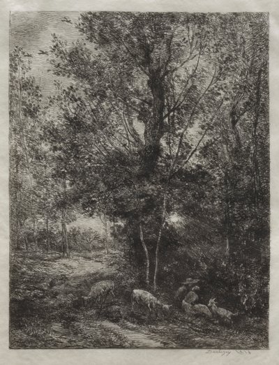 The Shepherd and the Shepherdess by Charles Francois Daubigny