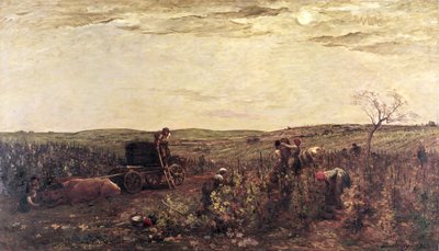 The Wine Harvest in Burgundy by Charles Francois Daubigny