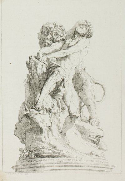 Milo of Croton by Charles Francois Hutin