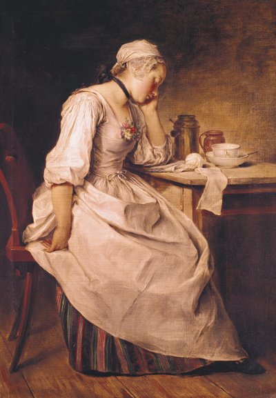 Young Woman Sleeping by Charles Francois Hutin
