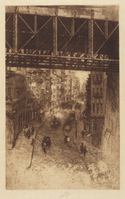 Cherry Street, N.Y. by Charles Frederick William Mielatz