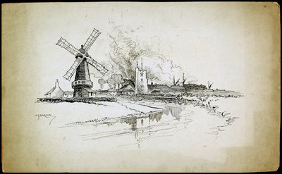 Wellington Windmill, Barking, London, 1892-1933 by Charles George Harper
