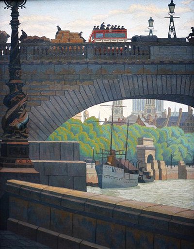 Old Waterloo Bridge by Charles Ginner