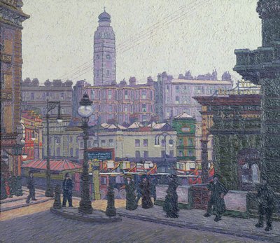 Sunlit Square, Victoria Station by Charles Ginner