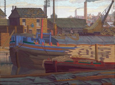 The Barges, Leeds by Charles Ginner
