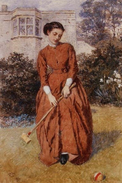 The Croquet Player by Charles Green
