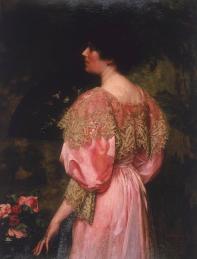 The Rose-Coloured Gown, 1896 by Charles HM Kerr