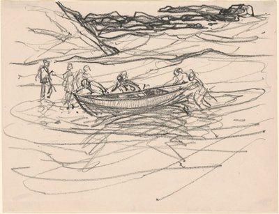 Launching the Life Boat by Charles H. Woodbury
