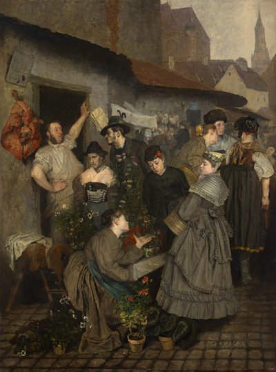At the Viktualienmarkt by Charles Henri Pille