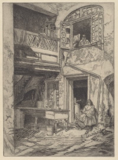 An Old Courtyard (New Orleans) by Charles Henry White