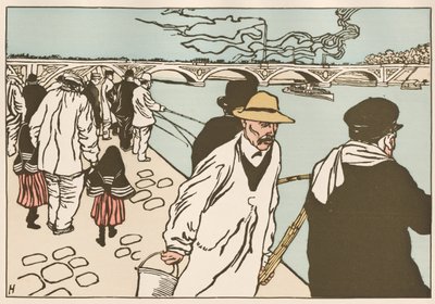 Fishermen with a Line by Charles Huard