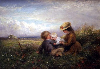 Children in a Field by Charles James Lewis