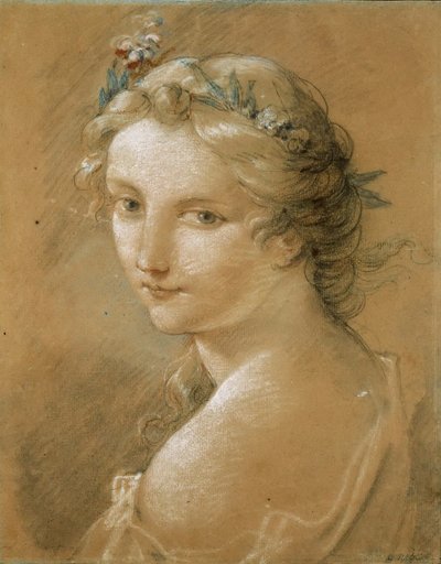 Portrait of a Young Woman by Charles Joseph Natoire