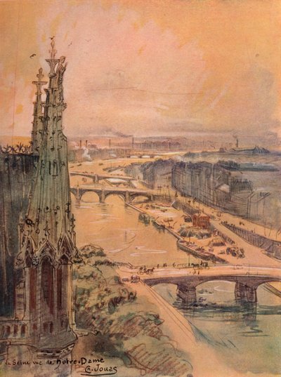 The Seine seen from Notre Dame by Charles Jouas