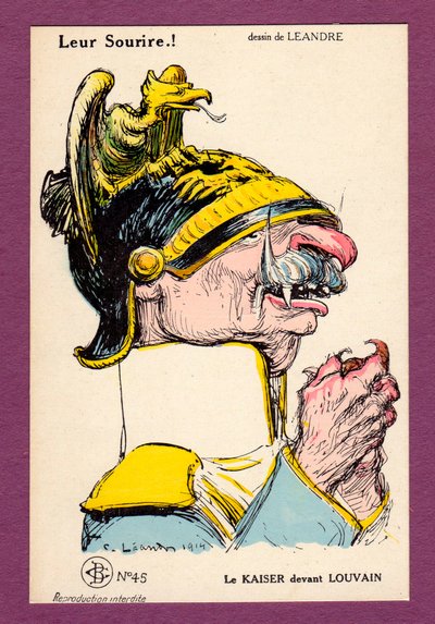 Postcard, Satirical in Colors by Charles Leandre