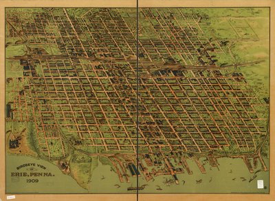 Birdseye View of Erie, Penna. 1909 by Charles; Lederle Lederle