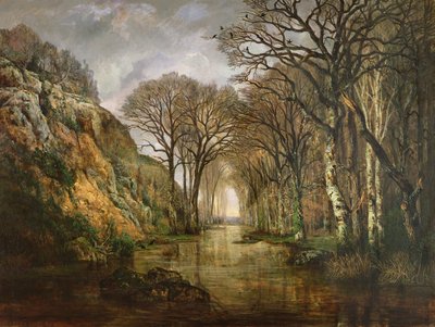 The Erdre, Winter, 1857 by Charles Leroux