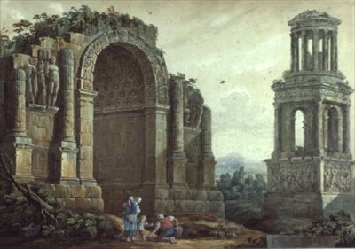The Triumphal Arch at St. Remy by Charles Louis Clerisseau