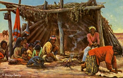 A Navajo Family by Charles Marion Russell