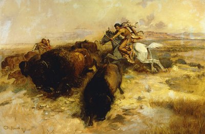 Buffalo Hunt by Charles Marion Russell