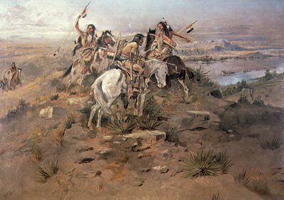 Indians Discovering Lewis and Clark by Charles Marion Russell
