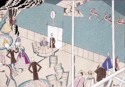 Horse Racing, c.1920 by Charles Martin