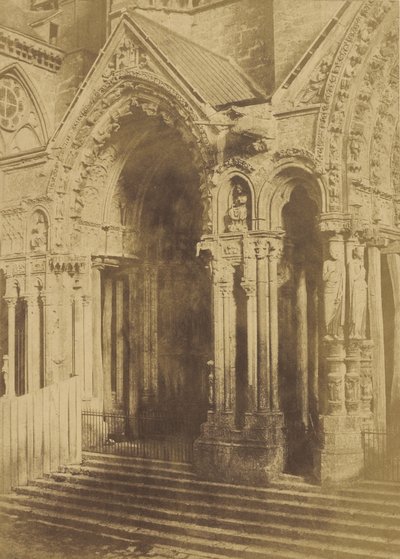 Cathedral of Chartres. Northern Portal. by Charles Marville